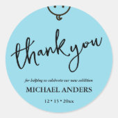 Whimsical Baby Boy Sticker (Vorderseite)