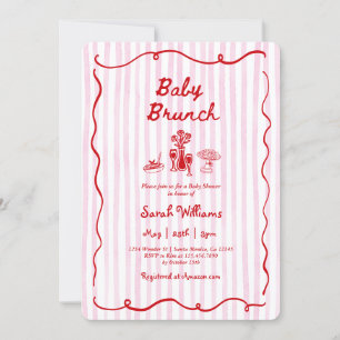 Whimsical Baby Brunch Baby Shower Mädchen Einladung