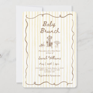 Whimsical Baby Brunch Baby Shower Mädchen Einladung