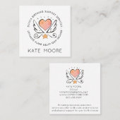 Whimsical Baby Doula Geburtscoach oder Hebamme Quadratische Visitenkarte (Vorne/Hinten)