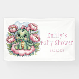 Whimsical Baby Dusche Dino Deluxe Banner