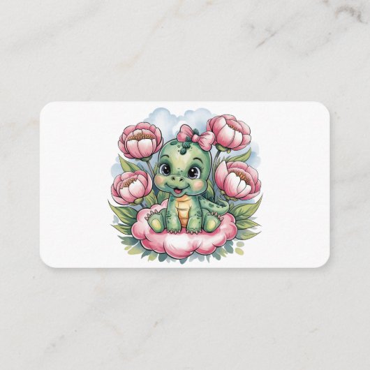 Whimsical Baby Dusche Dino Deluxe Bücher für Baby Begleitkarte (Rückseite)