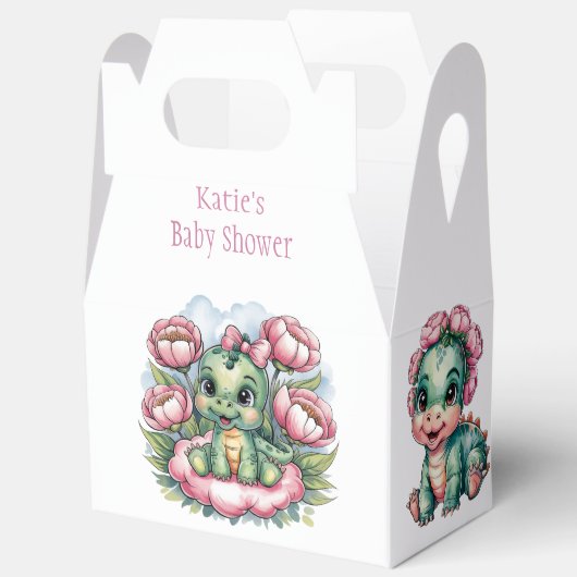 Whimsical Baby Dusche Dino Deluxe Geschenkschachtel (Offen)