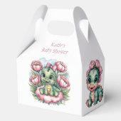 Whimsical Baby Dusche Dino Deluxe Geschenkschachtel (Rückseite)