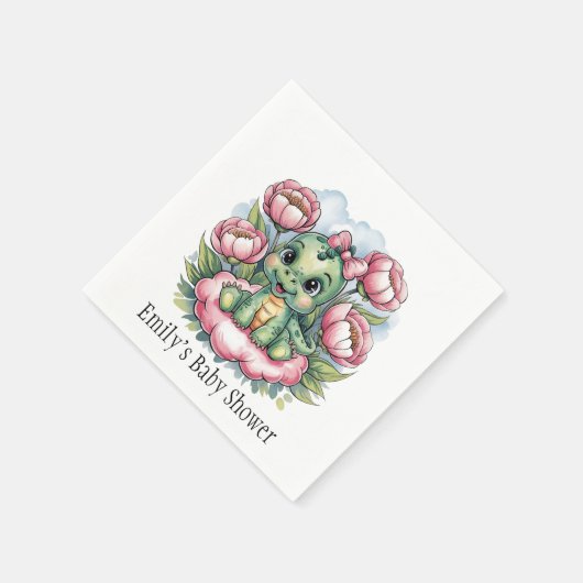 Whimsical Baby Dusche Dino Deluxe Serviette (Ecke)