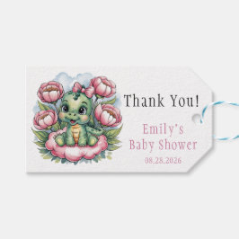 Whimsical Baby Dusche Dino Freude Vielen Dank Geschenkanhänger