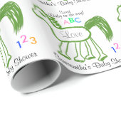 Whimsical Baby Dusche Geschenkpapier (Rolleneckpunkt)