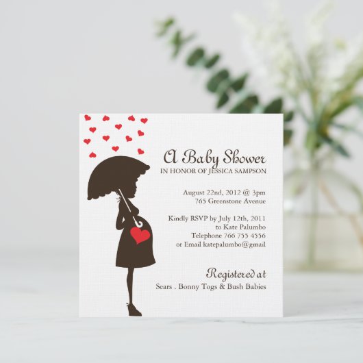 Whimsical Baby Dusche lädt ein Einladung (Stehend Vorderseite)