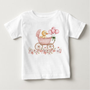 Whimsical Baby Entenküken im Kinderwagen T-shirt