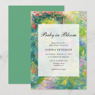 Whimsical Baby In Bloom Garten-Baby-Party Einladung