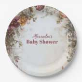 Whimsical Baby in Bloom Wildblume Pappteller (Vorderseite)