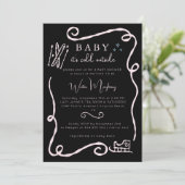 Whimsical Baby It's Cold Outside Baby Shower Invit Einladung (Stehend Vorderseite)