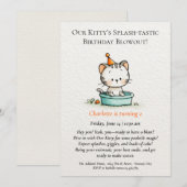 Whimsical Baby Kitty zum Geburtstag Einladung (Vorne/Hinten)