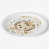 Whimsical Baby Lion King Baby Dusche Pappteller (Schrägansicht)