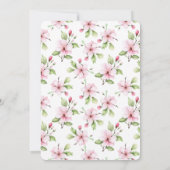 Whimsical Baby Panda & Cherry Blossom Babydusche Einladung (Rückseite)