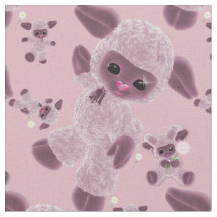 Whimsical Baby Plush Tower Lamb Country Pink Stoff