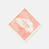 Whimsical Baby Shower, Baby Girl, Kitten Serviette (Ecke)