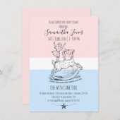 Whimsical Baby Shower Baby Pastete Einladung (Vorne/Hinten)