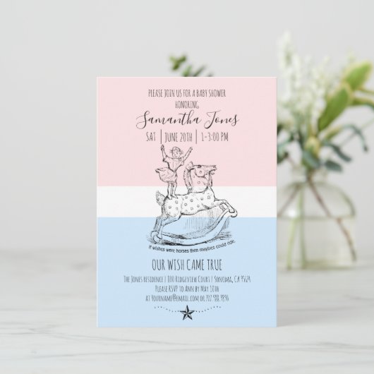 Whimsical Baby Shower Baby Pastete Einladung (Stehend Vorderseite)