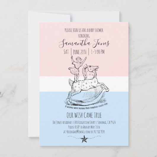 Whimsical Baby Shower Baby Pastete Einladung (Vorderseite)