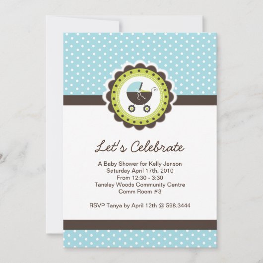 Whimsical Baby Shower Einladung (Vorderseite)