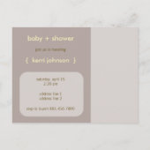 Whimsical Baby Shower Nesting Bird Family Tree Einladungspostkarte (Rückseite)