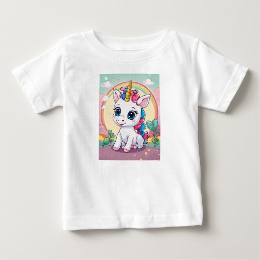 Whimsical Baby Unicorn Adventures oder "Tiny Unico T-shirt (Vorderseite)