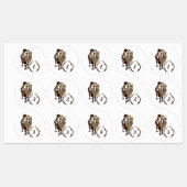 Whimsical Bactrian Camel Monogram Etiketten (Blatt)