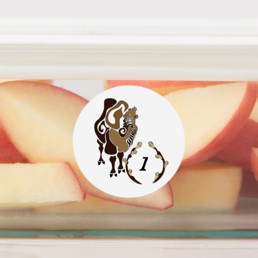 Whimsical Bactrian Camel Monogram Etiketten (Befestigt)