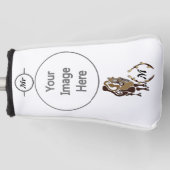 Whimsical Bactrian Camel Monogram Golf Headcover (Vorderseite)