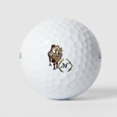 Whimsical Bactrian Camel Monogram Golfball (Vorderseite)