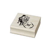 Whimsical Bactrian Camel Monogram Gummistempel (Stempel)