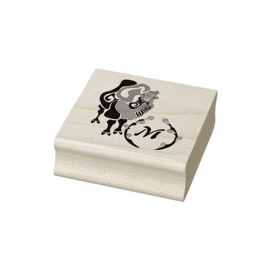 Whimsical Bactrian Camel Monogram Gummistempel (Stempel)
