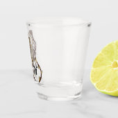 Whimsical Bactrian Camel Monogram Schnapsglas (Rechts)