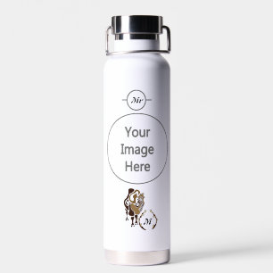 Whimsical Bactrian Camel Monogram Trinkflasche