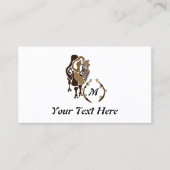 Whimsical Bactrian Camel Monogram Visitenkarte (Vorderseite)