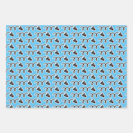 Whimsical Badminton Shuttlespezialitäten Geburtsta Geschenkpapier Set (Vorderseite 3)