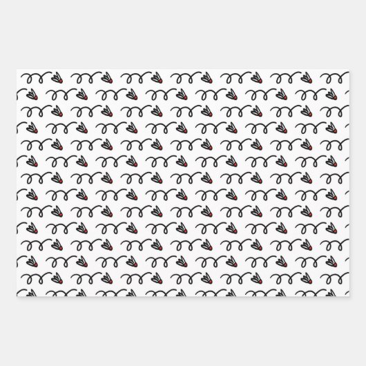 Whimsical Badminton Shuttlespezialitäten Geburtsta Geschenkpapier Set (Vorderseite 2)