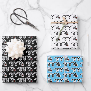 Whimsical Badminton Shuttlespezialitäten Geburtsta Geschenkpapier Set