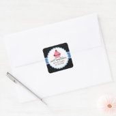 Whimsical Bakery Cupcake Blue Stickers (Umschlag)