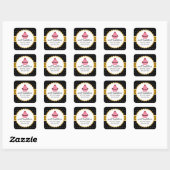 Whimsical Bakery Cupcake Yellow Stickers (Blatt)