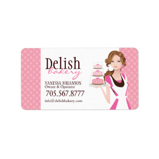 Whimsical Bakery Labels Adressaufkleber