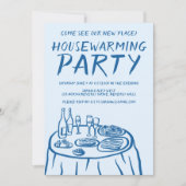 Whimsical Balcony Apartment Custom Housewarming Einladung (Vorderseite)