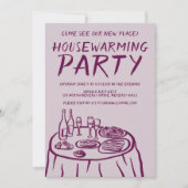 Whimsical Balcony Apartment Custom Housewarming Einladung (Vorderseite)