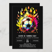 Whimsical Ball Kids Fußball Geburtstag Einladung (Vorne/Hinten)