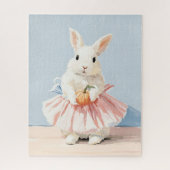 Whimsical Ballerina Bunny Fall Herbst Puzzle (Vertikal)