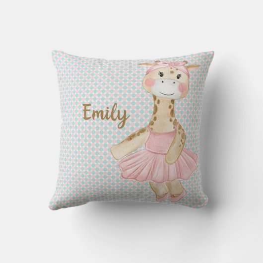 Whimsical Ballerina Giraffe Kissen (Rückseite)