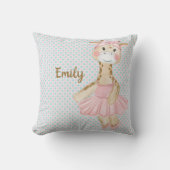 Whimsical Ballerina Giraffe Kissen (Vorderseite)