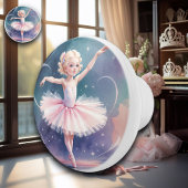 Whimsical Ballerina Girl Keramikknauf