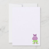 Whimsical Ballerina Hippo Einladung zum Geburtstag (Rückseite)